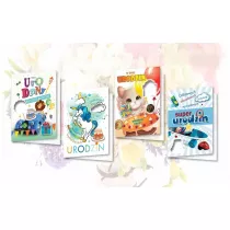 Top Graphic Karnet B6 brokatowany z nalepk� MIX 10 szt.