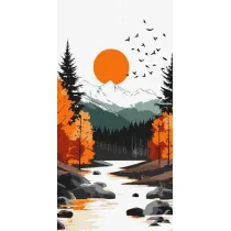 Ideyka Malowanie po numerach - ��ty ksi�yc 40x80cm