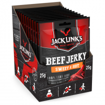 Jack Links Suszona wołowina protein Beef Jerky Sweet&Hot Zestaw 10 x 25 g