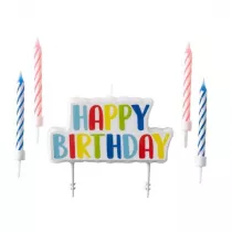 Amscan Zestaw �wieczek urodzinowych happy birthady 4 szt.