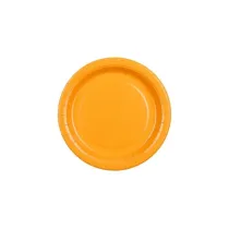 PartyDeco Talerzyki papierowe jasny pomara�czowy 18cm