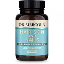 Dr. Mercola Hair, Skin and Nails - Wosy, Skra, Paznokcie Suplement diety 30 kaps.