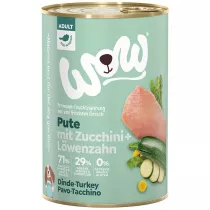 Wow Pute - indyk z cukini i mniszkiem lekarskim 400 g