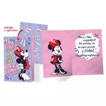 Kukartka Karnet B6 DSK-020 Urodziny Myszka Minnie (wymienne cyfry)
