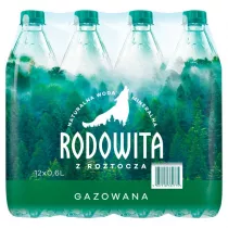 Rodowita z Roztocza Woda mineralna gazowana Zgrzewka 12 x 600 ml