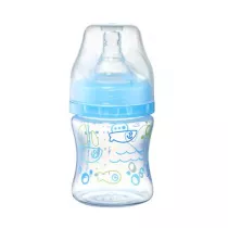 Babyono Butelka antykolkowa szerokootworowa - niebieska 120 ml
