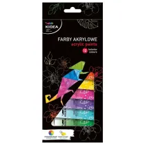 Derform Farby akrylowe 12x12ml KIDEA