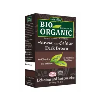 Indus Valley Henna - farba do wosw na bazie henny, CIEMNY BRZ, w 100% ekologiczna, vege