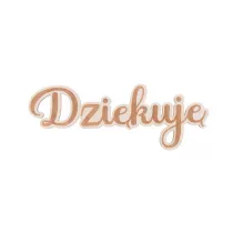 Drewniany napis - Dzikuj biay 5 szt.