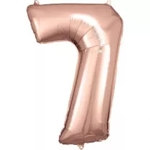 Amscan Balon foliowy cyfra 7 r�owe z�oto 57x86cm