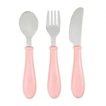 Beaba Sztuce ze stali nierdzewnej Old Pink 12 m+