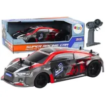 Auto R/C 1:18 gumowe ko�a drift czerwony LeanToys
