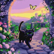 Ideyka Malowanie po numerach - Wr�kowy kot 40x40cm
