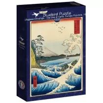Puzzle 1000 el. Widok na morze w Satta, Hiroshige Bluebird Puzzle