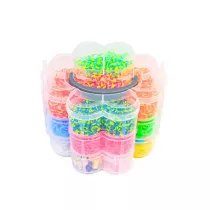 Zestaw gumek do tworzenia bransoletek DIY 4500el Leantoys