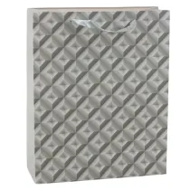 LeanToys Torebka prezentowa 3D szara 32x26x105cm