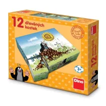 Drewniane klocki obrazkowe Rok Krecika 12el