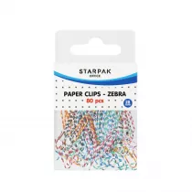 Starpak Spinacz metalowy zebra etui 80 szt.