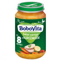 BoboVita Obiadek Bukiet warzyw z kurczakiem po 8 miesiącu 190 g