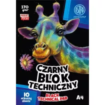 Astra Blok techniczny A4 Black 170g 10 kartek 10 szt.