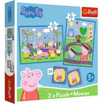 Puzzle 2w1 30+48 el. Radosne chwile ze wink Pepp + Memos Trefl