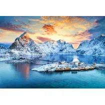 Puzzle 1000 el. Sunrise on Sakrisoy, Lofoten Castorland