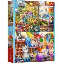 Puzzle 2x500 el. Sztuka malowania Trefl