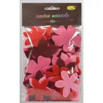 Galeria Hobby Kwiatki z filcu czerwony, r�owy 60 szt.