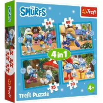 Puzzle 4w1 Wioska Smerfw TREFL