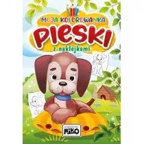 Moja kolorowanka z naklejkami. Pieski