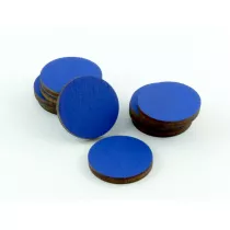 Crafters Znaczniki drewniane okrge niebieskie 22 mm 10 szt.