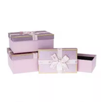 Rozette Zestaw pude�ek szare (S: 24,5*17*6,5 M: 29*21*9 L: 33,5*28*11,5cm) 3 szt.
