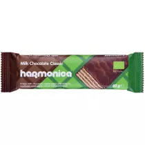 Harmonica Wafelek z kremem mleczno - kakaowym w polewie z mlecznej czekolady 40 g Bio