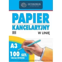 Interdruk Papier kancelaryjny A3 linia 100 kartek