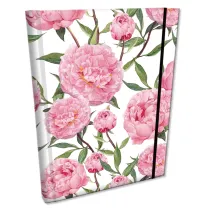 Bee-bee Notes B6 z gumk� Soft Touch Peonie kratka 96 kartek