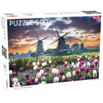 Puzzle 500 el. Old Mills and Tulips Tactic