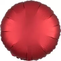 Amscan Balon foliowy Lustre Dark czerwony okr�g�y 43cm