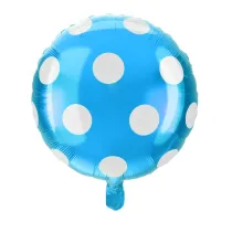 Balon foliowy kropki niebieski