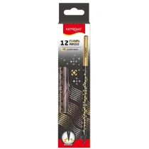 Keyroad Owek Metallic okrgy czarne drewno 12szt
