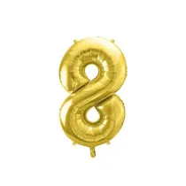 PartyDeco Balon foliowy 8 jasny z�oty 72cm