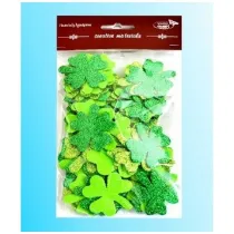 Galeria Hobby Koniczyny brokatowe zielona 44 szt.