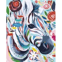 ArtiFly Malowanie po numerach - Zebra kolorowa 40x50cm