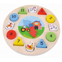 Puzzle drewniane zegar dla dzieci od 3. roku życia Sun Baby
