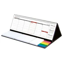 KALENDARZ BIURKOWY Z NOTESEM MAXI TYGODNIOWY SPIRALOWANY NR KAT. KB042B CZARNY