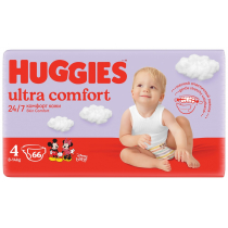 Huggies Pieluchy Mega 4 (8-14 kg) Ultra Comfort 66 szt.