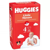 Huggies Pieluchy Little Movers 4 Mega Pack (7-18 kg) 66 szt.