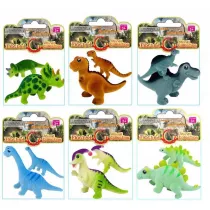 Dinozaury flokowane mama i dziecko MIX