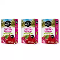 Sady Wincenta Sok 100% jabkowo-malinowy naturalnie mtny toczony NFC zestaw 3 x 3 L