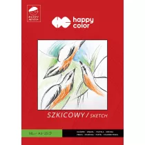 Happy Color Blok szkicowy Mody Artysta, biay, A3, 90g, 25 arkuszy 90 g 25 kartek