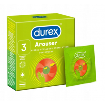 Durex Arouser prezerwatywy prążkowane 3szt 3 szt.